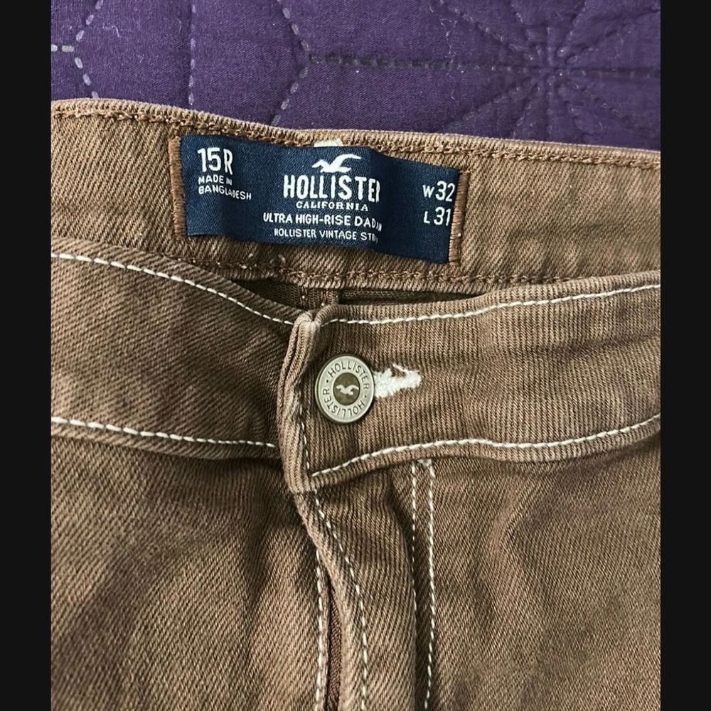 💜SOLD 💜Women’s Hollister Vintage Brown Ultra High-Rise Jeans Sz. 15R